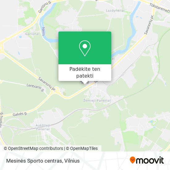 Mesinės Sporto centras žemėlapis
