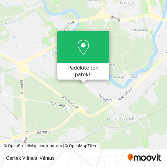 Certex Vilnius žemėlapis