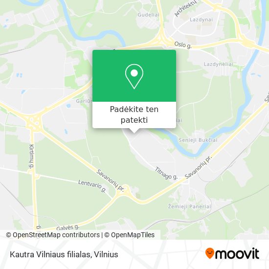 Kautra Vilniaus filialas žemėlapis
