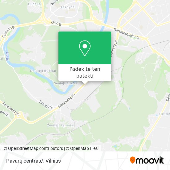 Pavarų centras/ žemėlapis