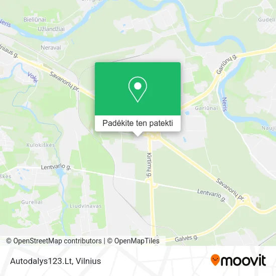 Autodalys123.Lt žemėlapis