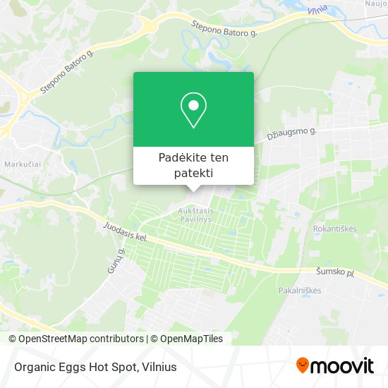 Organic Eggs Hot Spot žemėlapis