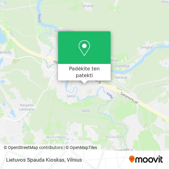 Lietuvos Spauda Kioskas žemėlapis