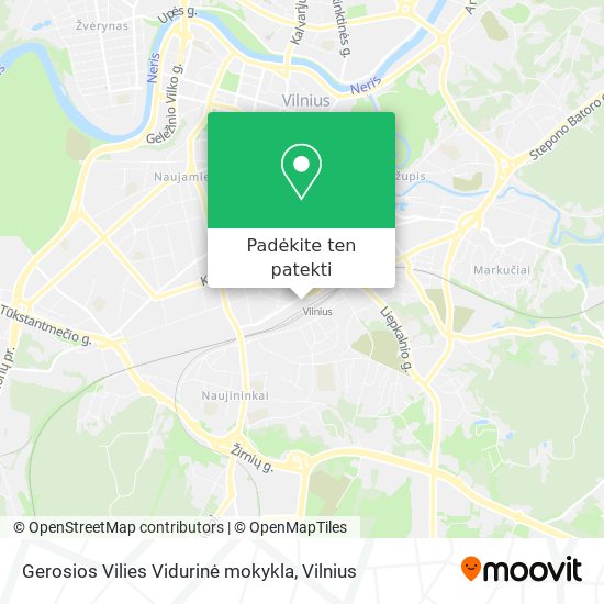 Gerosios Vilies Vidurinė mokykla žemėlapis