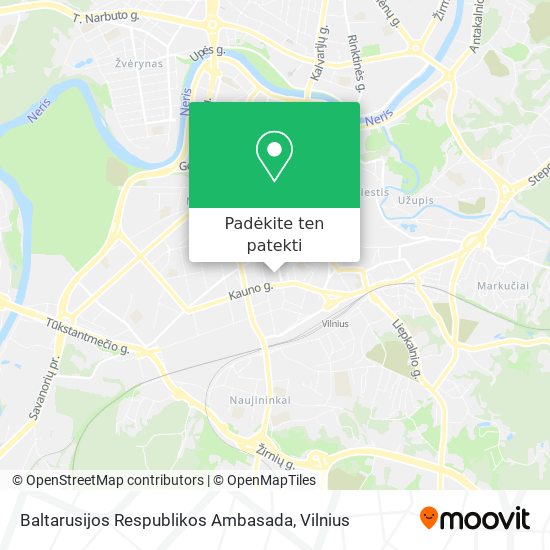 Baltarusijos Respublikos Ambasada žemėlapis