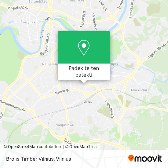Brolis Timber Vilnius žemėlapis