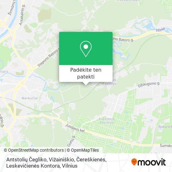 Antstolių Čegliko, Vižainiškio, Čereškienės, Leskevičienės Kontora žemėlapis