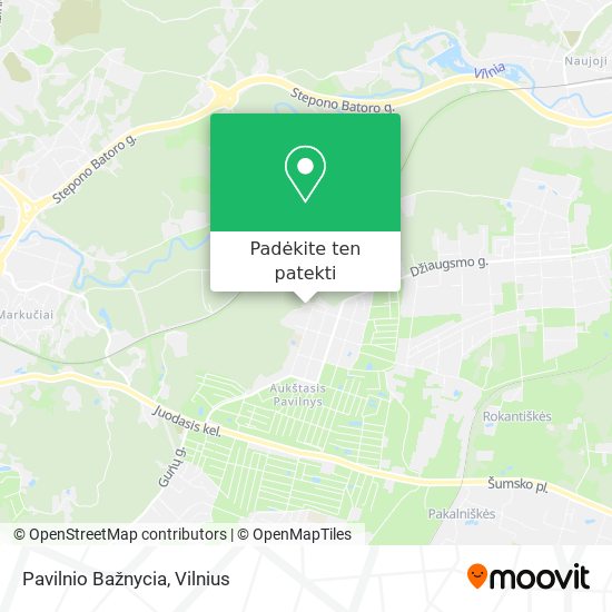Pavilnio Bažnycia žemėlapis