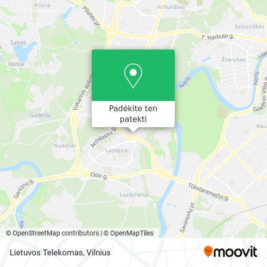 Lietuvos Telekomas žemėlapis