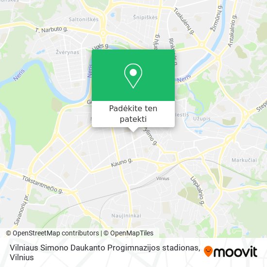 Vilniaus Simono Daukanto Progimnazijos stadionas žemėlapis