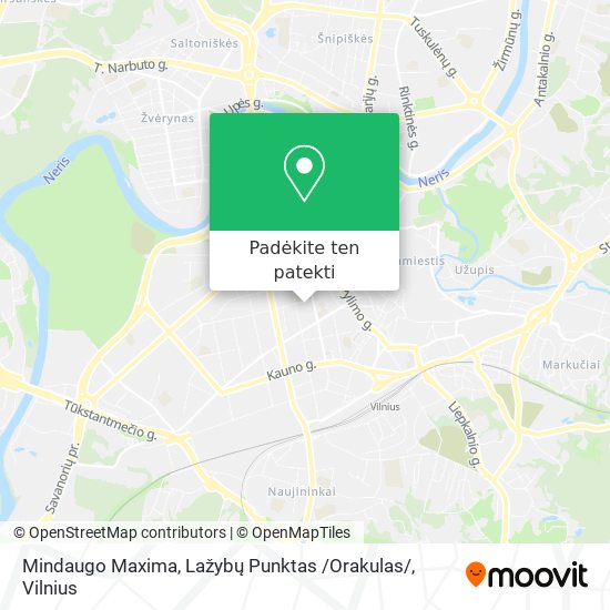 Mindaugo Maxima, Lažybų Punktas /Orakulas/ žemėlapis