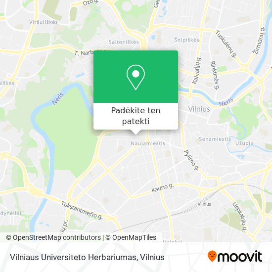 Vilniaus Universiteto Herbariumas žemėlapis