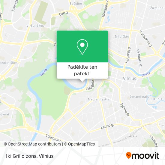 Iki Grilio zona žemėlapis
