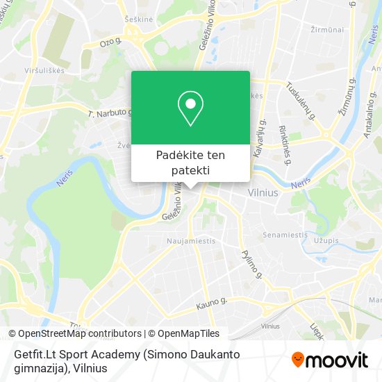 Getfit.Lt Sport Academy (Simono Daukanto gimnazija) žemėlapis