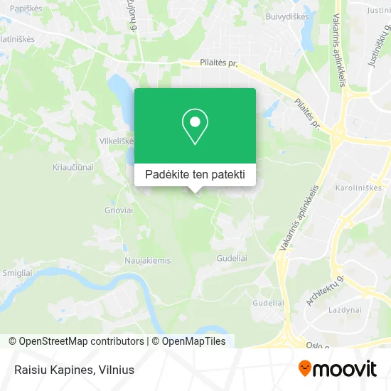 Raisiu Kapines žemėlapis
