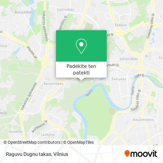 Raguvu Dugnu takas žemėlapis