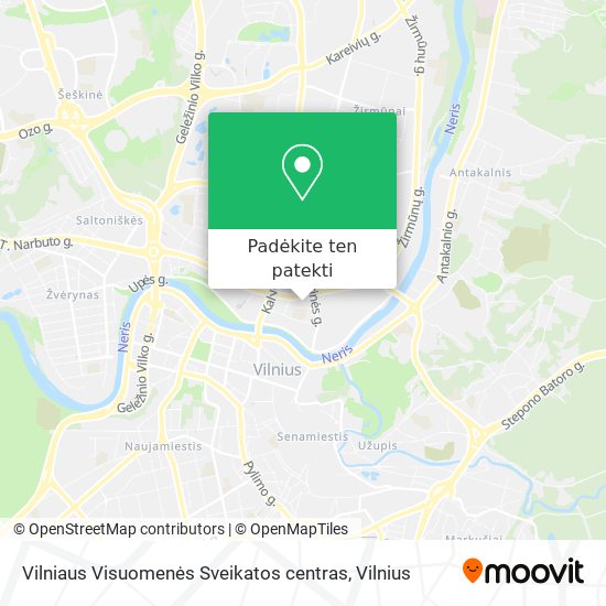 Vilniaus Visuomenės Sveikatos centras žemėlapis