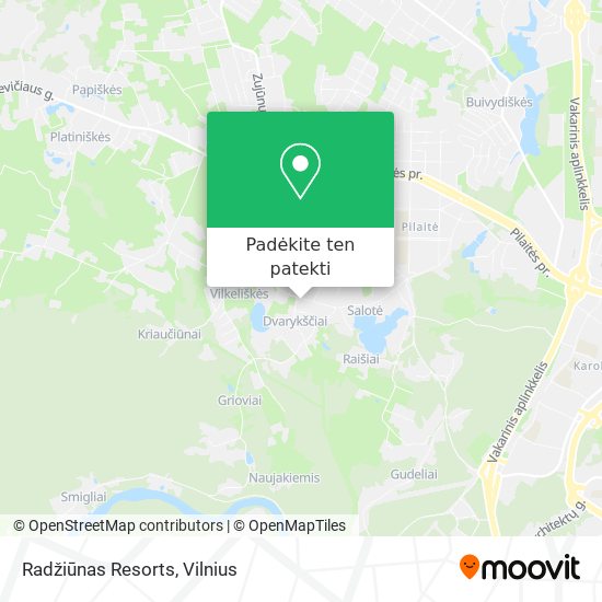 Radžiūnas Resorts žemėlapis
