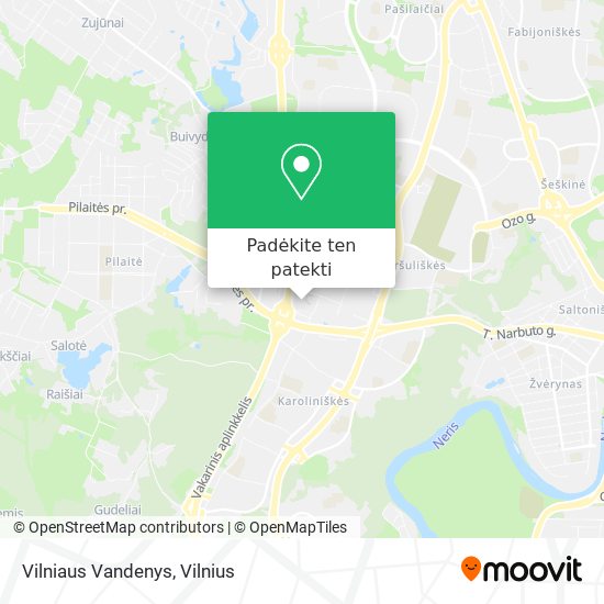Vilniaus Vandenys žemėlapis