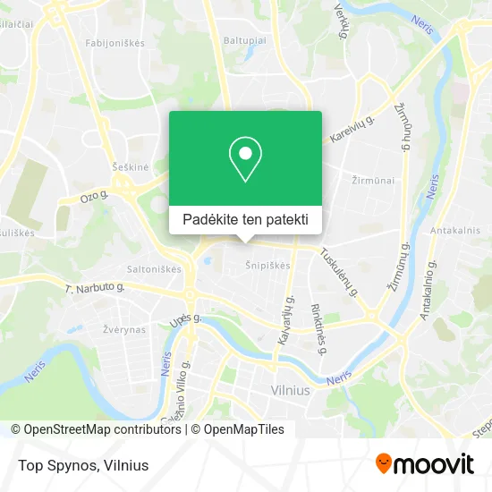 Top Spynos žemėlapis