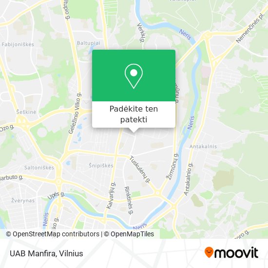 UAB Manfira žemėlapis
