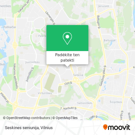 Seskines seniunija žemėlapis
