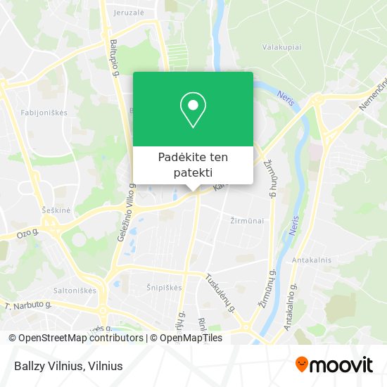 Ballzy Vilnius žemėlapis