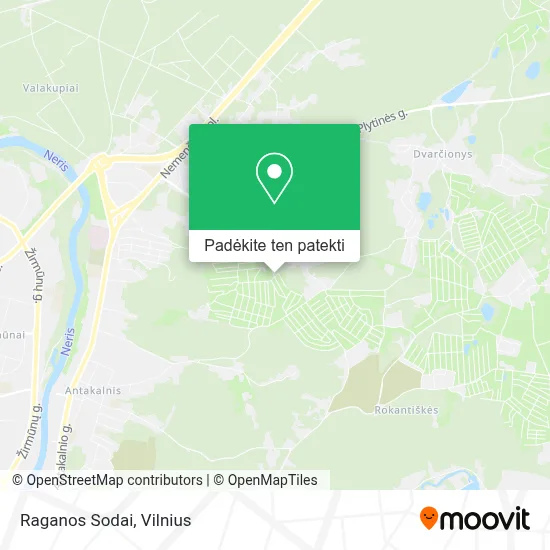 Raganos Sodai žemėlapis