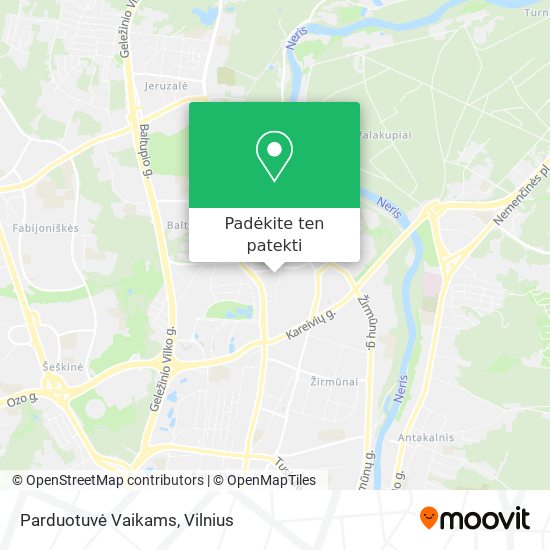Parduotuvė Vaikams žemėlapis