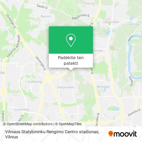Vilniaus Statybininku Rengimo Centro stadionas žemėlapis