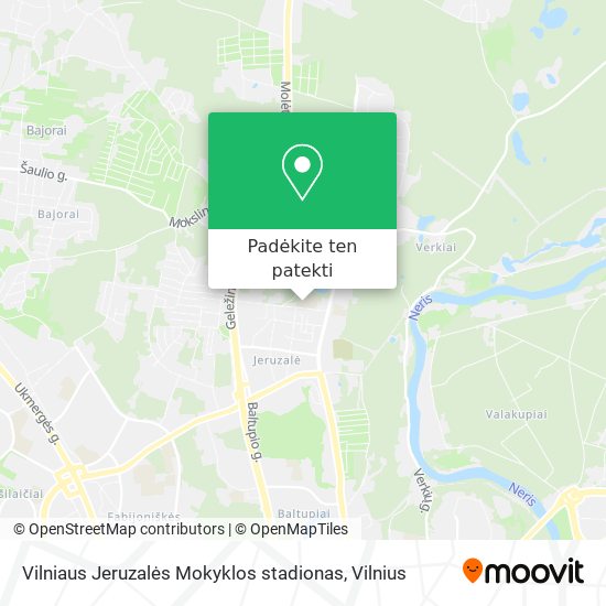 Vilniaus Jeruzalės Mokyklos stadionas žemėlapis