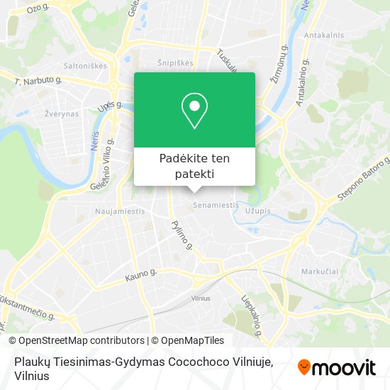 Plaukų Tiesinimas-Gydymas Cocochoco Vilniuje žemėlapis
