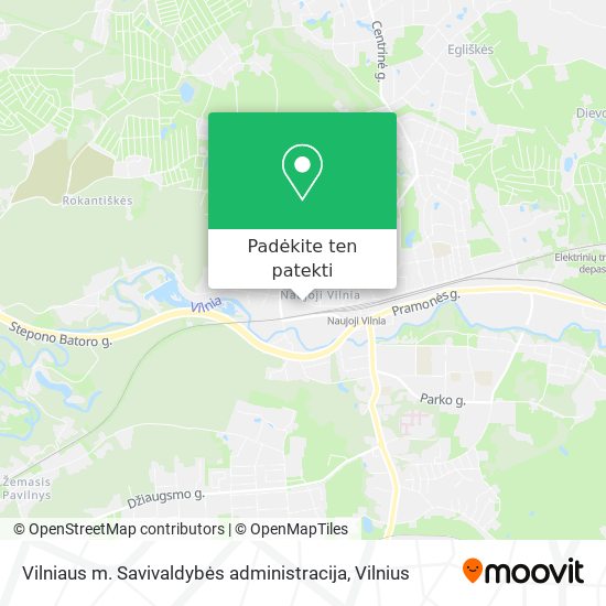 Vilniaus m. Savivaldybės administracija žemėlapis