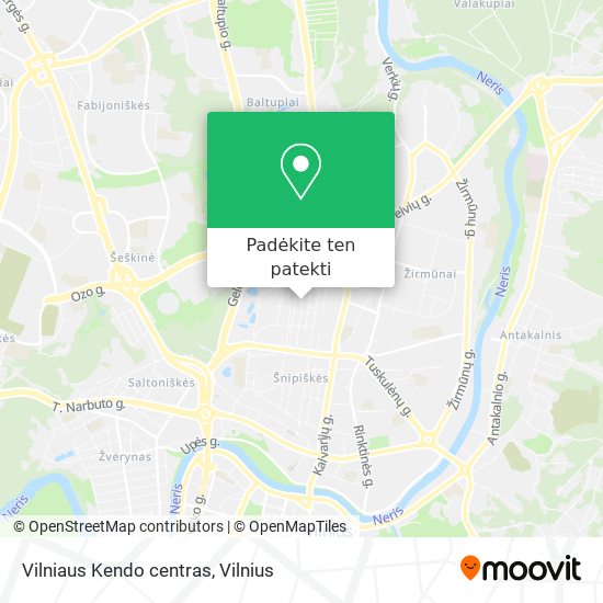 Vilniaus Kendo centras žemėlapis