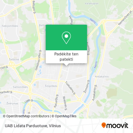 UAB Lidata Parduotuve žemėlapis