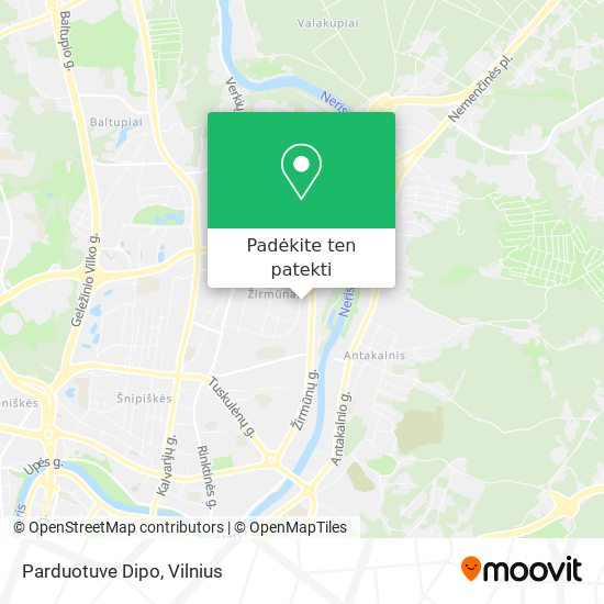 Parduotuve Dipo žemėlapis
