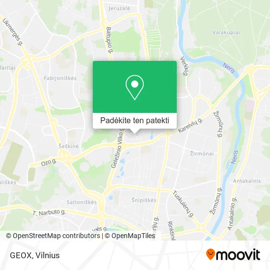 GEOX žemėlapis