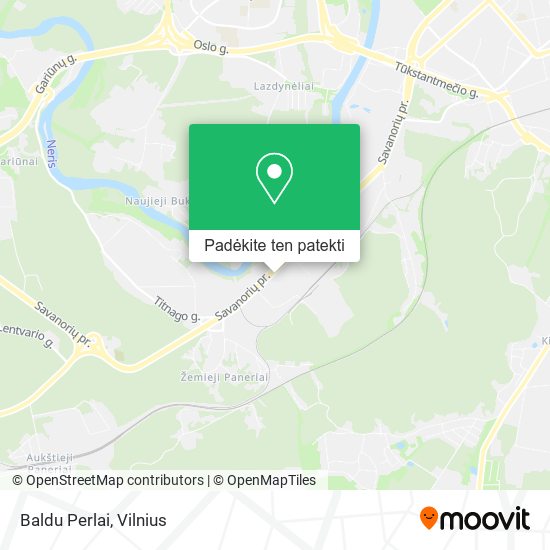 Baldu Perlai žemėlapis