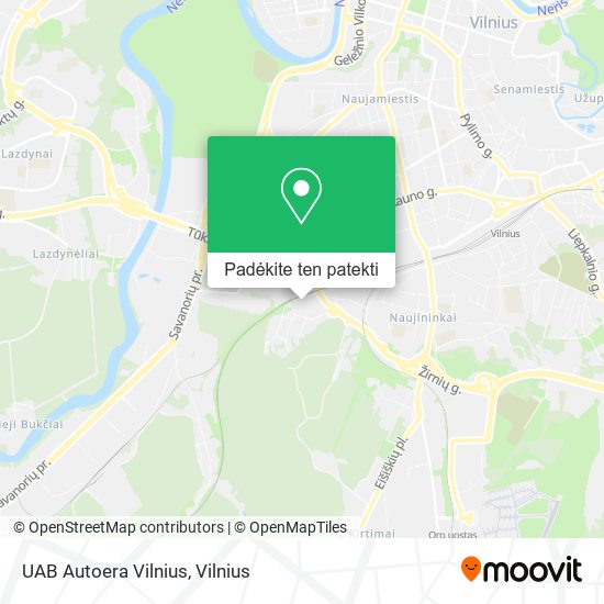 UAB Autoera Vilnius žemėlapis