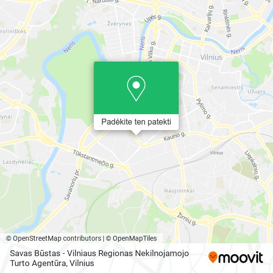 Savas Būstas - Vilniaus Regionas Nekilnojamojo Turto Agentūra žemėlapis