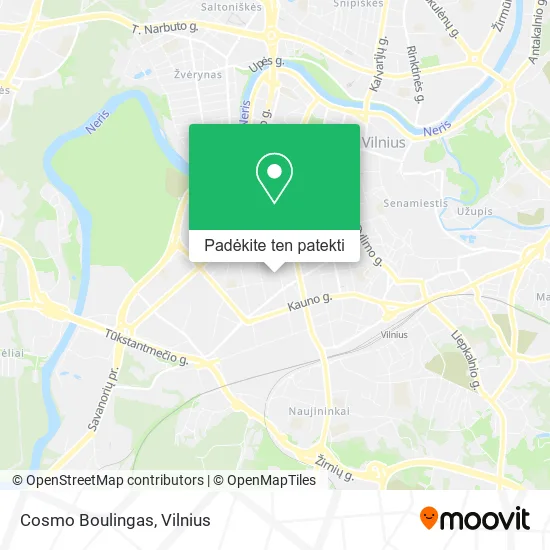 Cosmo Boulingas žemėlapis