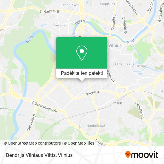 Bendrija Vilniaus Viltis žemėlapis