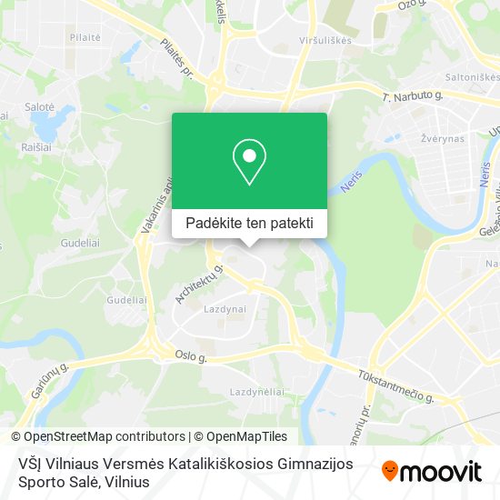VŠĮ Vilniaus Versmės Katalikiškosios Gimnazijos Sporto Salė žemėlapis