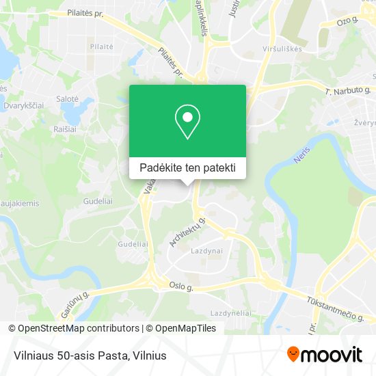 Vilniaus 50-asis Pasta žemėlapis
