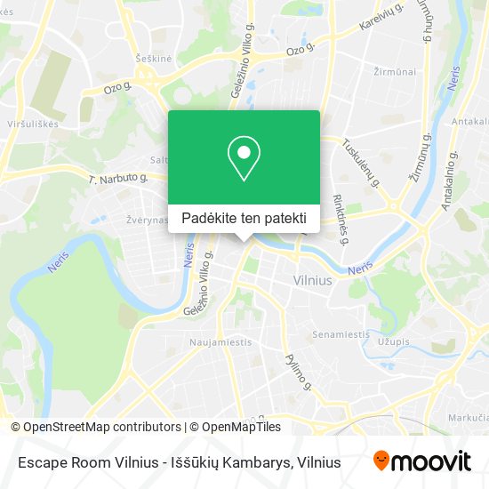 Escape Room Vilnius - Iššūkių Kambarys žemėlapis