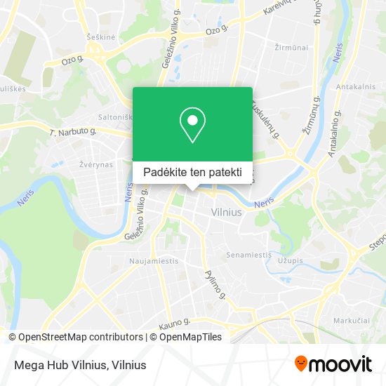 Mega Hub Vilnius žemėlapis