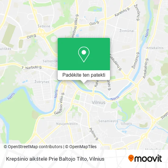 Krepšinio aikštelė Prie Baltojo Tilto žemėlapis