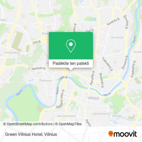 Green Vilnius Hotel žemėlapis