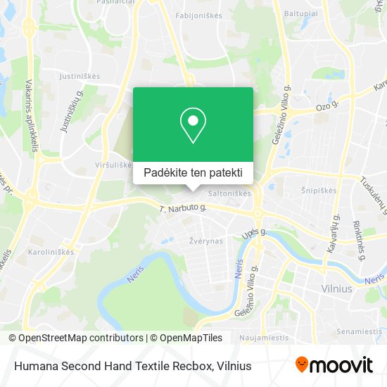 Humana Second Hand Textile Recbox žemėlapis