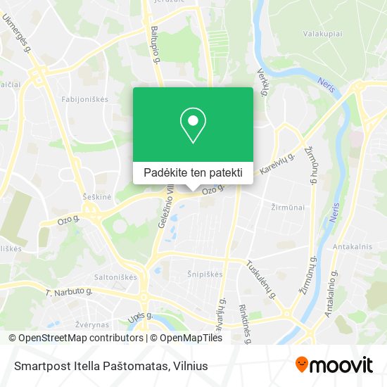 Smartpost Itella Paštomatas žemėlapis
